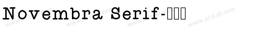 Novembra Serif字体转换